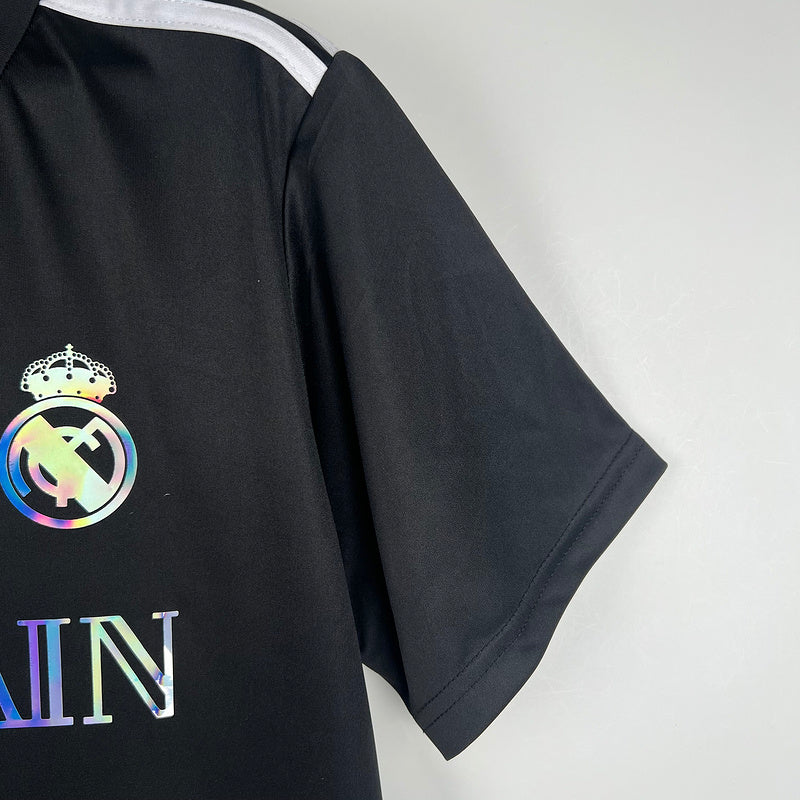 Camisa Real Madrid Balmain Preta Edição Especial - Torcedor Masculina