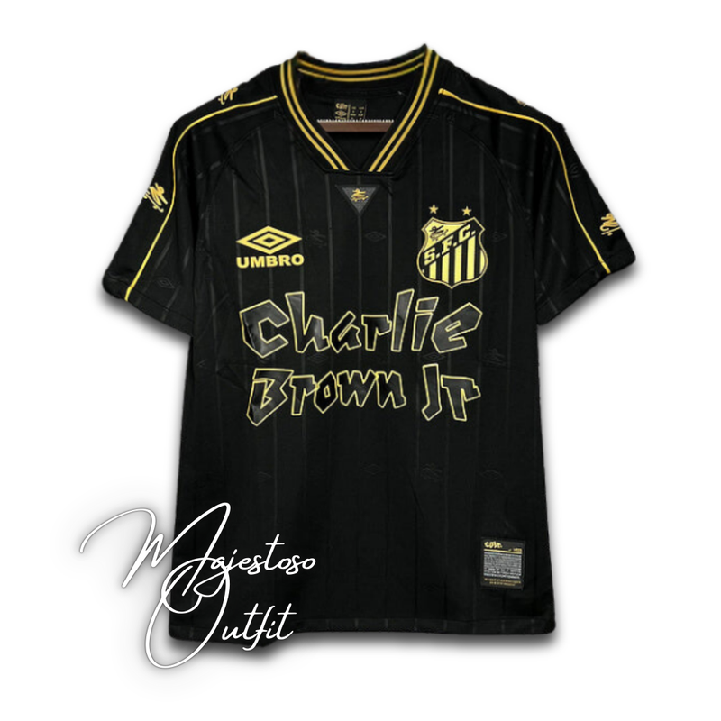 Camisa Santos Edição Especial Charlie Brown Preta 22/23 - Versão Torcedor