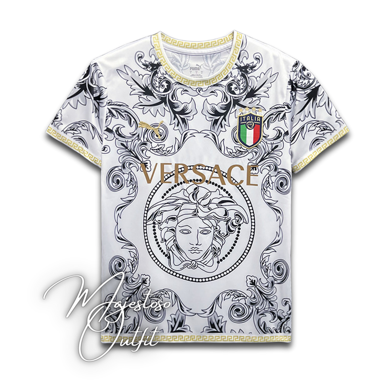 Camisa Itália Edição Especial Versace Branca 23/24 - Versão Torcedor