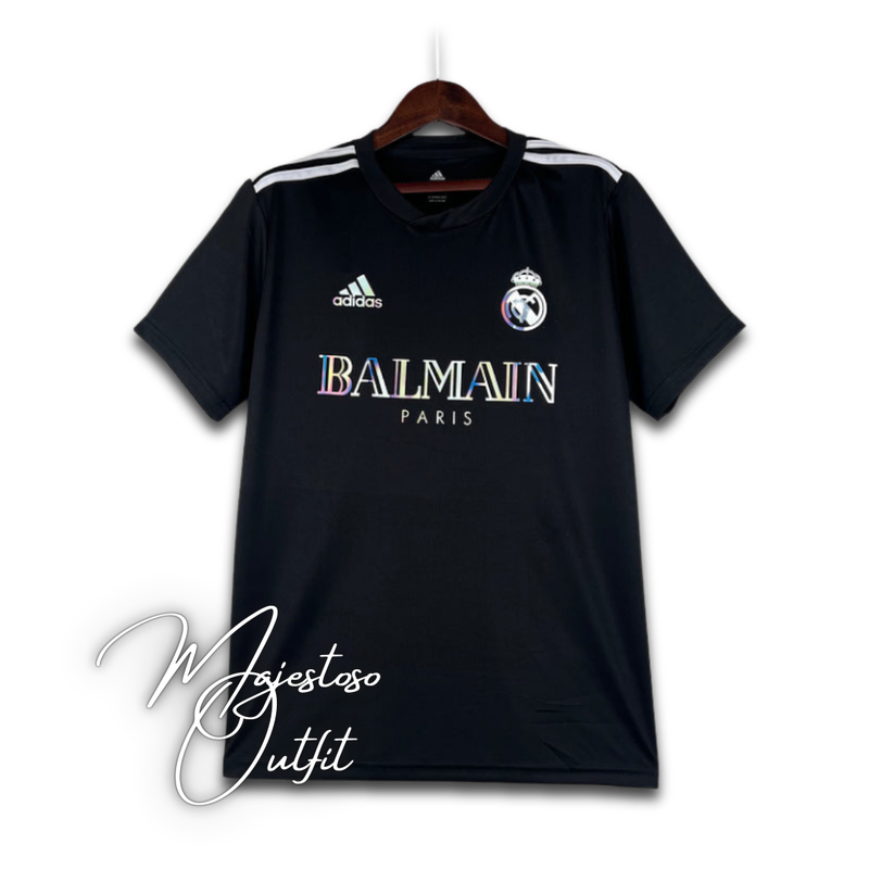 Camisa Real Madrid Balmain Preta Edição Especial - Torcedor Masculina